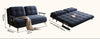 CLOUDY Chenille Foldable Sofa Bed - Dark Blue