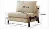 NORVIK Corduroy Sofa Bed - Single Seater White Colour