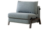 NORVIK Corduroy Sofa Bed - Single Seater Light Grey Colour