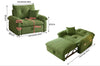 VELORA Microfiber Sofa Bed - Green Colour