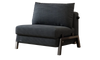 NORVIK Corduroy Sofa Bed - Single Seater Dark Grey Colour