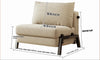 NORVIK Corduroy Sofa Bed - Single Seater White Colour