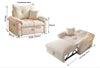 VELORA Microfiber Sofa Bed - White Colour