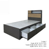 MADERA Multi-Compartment Storage Bed Frame with Headboard