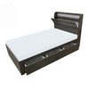 MADERA Simple Design Storage Bed Frame with Headboard