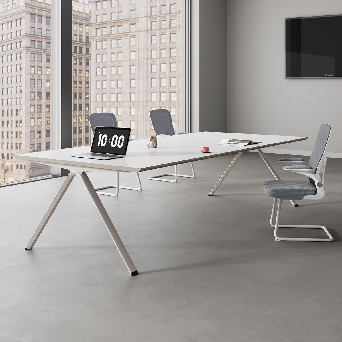 AeroEdge Long Large Table Singapore | Modern Meeting & Dining Table ...