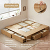 LUNA Upsized Storage Drawer Tatami Bed Frame From Queen to King Size - White