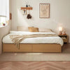 LUNA Upsized Storage Drawer Tatami Bed Frame From Queen to King Size - Wood