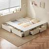 LUNA Upsized Storage Drawer Tatami Bed Frame From Queen to King Size - White