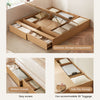 LUNA Upsized Storage Drawer Tatami Bed Frame From Queen to King Size - Wood