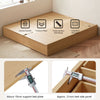 LUNA Upsized Storage Drawer Tatami Bed Frame From Queen to King Size - White