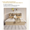 Bundle DEAL Storage Bed Frame with Headboard + LUANNA Comfort Mattress - Wooden Colour