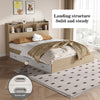 Bundle DEAL Storage Bed Frame with Headboard + LUANNA Essential Mattress - Wooden Colour