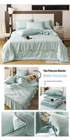 SUMMY Ice Silk Touch Feeling Summer Bedding Set (4 in 1) in Three Colours