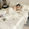 SUMMY Ice Silk Touch Feeling Summer Bedding Set (4 in 1) in Three Colours