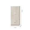 Stella Storage 2-Door Wardrobe-White
