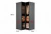 Velmora Tempered Glass Hinge Door Customised Wardrobe Corner Body