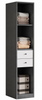 Velmora Tempered Glass Hinge Door Customised Wardrobe Side Cabinet