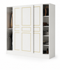 MUTRA Simple Sliding Door Wardrobe - Gold