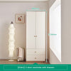 PrimeSpace Hinge Door Wardrobe