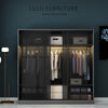 KLASS Designer Tempered Glass Sliding Wardrobe - Customised with Modules