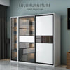 KLASS Tempered Glass Wardrobe - Ivory White Colour