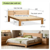 100% Solid OAK Wooden Simple Bed Frame in Two colours