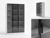 KLASS Plus Display Bookshelf - White Open Door Type