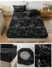 SUTA 800TC Polyester Microfiber Fitted Bedsheet Set / Bedsheet Set and Quilt Cover - Black