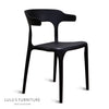 NUDEO Designer Dining Chair with Comfort Arm Rest & Back Rest - Black