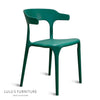 NUDEO Designer Dining Chair with Comfort Arm Rest & Back Rest - Green