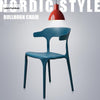 NUDEO Designer Dining Chair with Comfort Arm Rest & Back Rest - Dark Grey