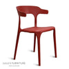 NUDEO Designer Dining Chair with Comfort Arm Rest & Back Rest - Red