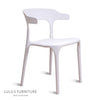 NUDEO Designer Dining Chair with Comfort Arm Rest & Back Rest - White