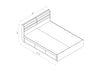 MADERA Simple Design Storage Bed Frame with Headboard