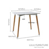 NORDIC Square Dining Table - White Colour
