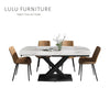 MOLLY Extendable Sintered Stone Dining Table Set (6+1)