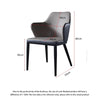 COLAR PVC Leather Armrest Dining Chair