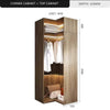 KLASS 2/3 Door Design Walk-In Wardrobe Two Doors with Top Cabinet